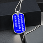 In the beginning was the Word and the Word was with God and the Word was God. John 1:1, dog tag pendant necklace, military ball chain