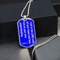 Trust the Lord with all your heart and lean not on your own understanding, Proverbs 3:5, dog tag military pendant necklace