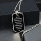 Our Father dog tag pendant necklace