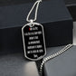 Glory to the Father dog tag pendant necklace