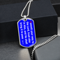 Commit your way to the Lord, trust also in Him, and he shall bring it to pass, Plasm 37:5, dog tag military pendant necklace