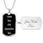 In Nomine Patris LATIN Dog Tag pendant necklace