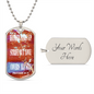 Hatred stirs up strife but love covers all sins. Proverbs 10:12. Dog Tag military pendant necklace, military ball chain