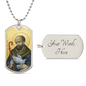 Saint Columba of Iona  Dog Tag military pendant necklace