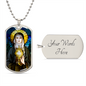 St Clare of Assisi Dog Tag necklace