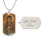 St Clare of Assisi dog tag necklace