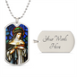 Saint Catherine of Siena Dog Tag military pendant necklace