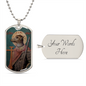 Dog Headed Saint Christopher  Military Dog Tag pendant necklace