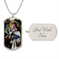 Saint Theresa of Avila Dog Tag military pendant necklace