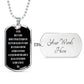 Our Father dog tag pendant necklace
