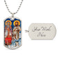 St John the Baptist and Zechariah icon dog tag necklace