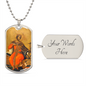 Saint Catherine of Alexandria Dog Tag military pendant necklace