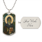 Saint Finnian of Clonard Dog Tag military pendant necklace