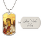 Archangel Jegudiel Dog Tag military pendant necklace