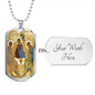 Holy Trinity Old Testament Military Dog Tag Pendant Necklace