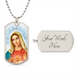 Immaculate Heart of Mary Dog Tag military pendant necklace