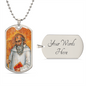 Saint Benedict of Nursia Dog Tag military pendant necklace