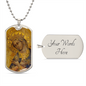 Virgin Mary Dog Tag Necklace