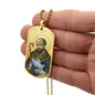 Saint Columba of Iona  Dog Tag military pendant necklace