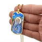 Saint Benedict of Nursia Dog Tag military pendant necklace