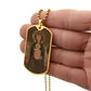 Madonna and Child Margaritonne dog tag necklace