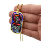 Saint Columba of Iona Dog Tag military pendant necklace