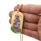 Saint Christopher Dog Head Dog Tag pendant necklace gift