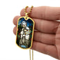 Saint Dorothea Dog Tag military pendant necklace