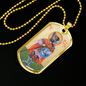 Saint Christopher Dog Head Dog Tag pendant necklace gift
