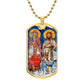 St John the Baptist and Zechariah icon dog tag necklace