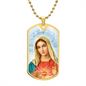 Immaculate Heart of Mary Dog Tag military pendant necklace