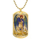 St Michael the Archangel dog tag necklace