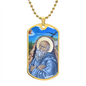 Saint Benedict of Nursia Dog Tag military pendant necklace