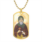 Saint Finnian of Clonard Dog Tag military pendant necklace
