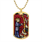 Saint Francis of Assisi Patrron of Animals Dog Tag pendant necklace