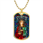 St Cecilia Dog Tag Necklace