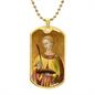 Saint Lucy Dog Tag military pendant necklace