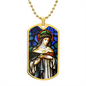 Saint Catherine of Siena Dog Tag military pendant necklace
