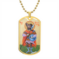 Saint Christopher Dog Head Dog Tag pendant necklace gift