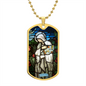 Saint Dorothea Dog Tag military pendant necklace