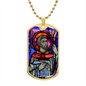 Saint Columba of Iona Dog Tag military pendant necklace