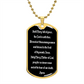 Hail Mary full of grace the Lord is with thee Dog Tag pendant necklace