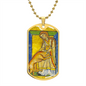 Saint Margaret of Scotland Dog Tag military pendant necklace