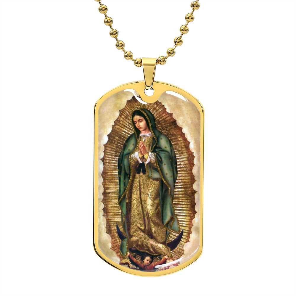 Our Lady of Guadalupe dog tag necklace