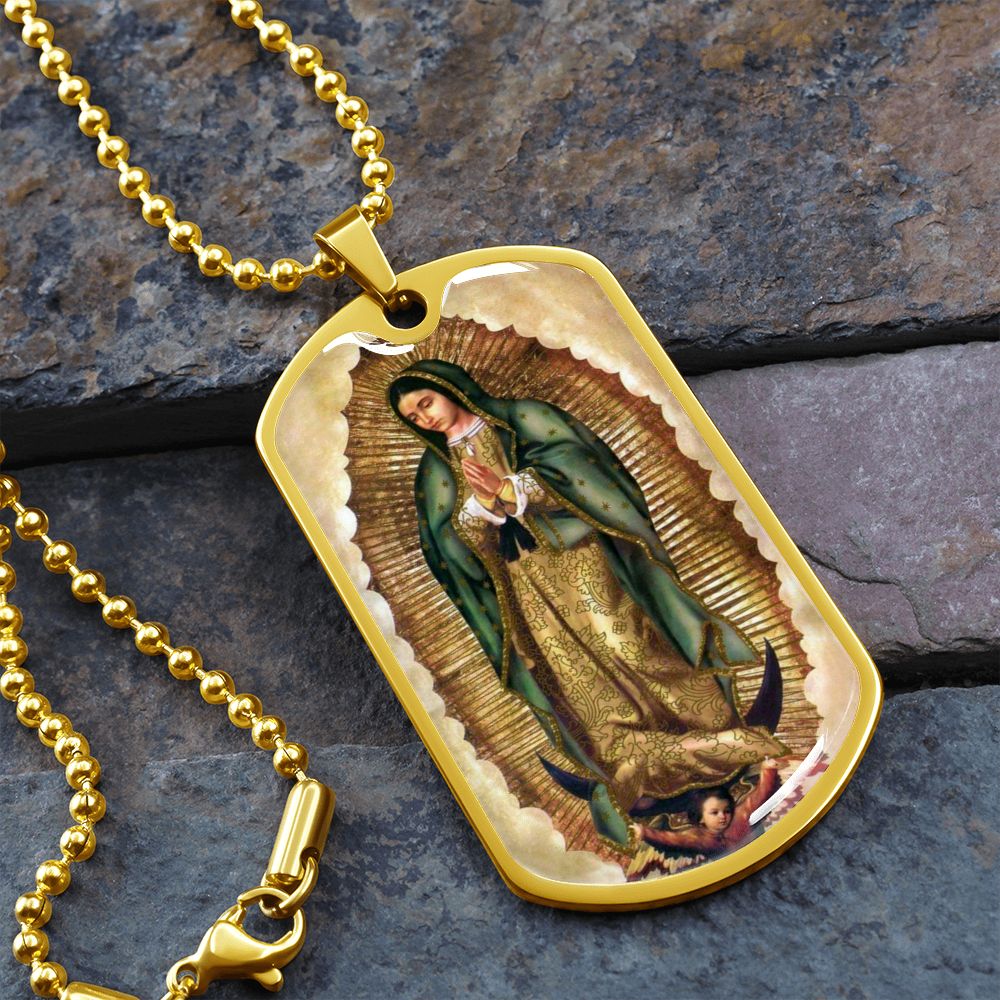 Our Lady of Guadalupe dog tag necklace