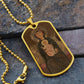 Madonna and Child Margaritonne dog tag necklace