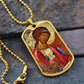 Archangel Michael Rublev dog tag necklace
