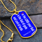 For the Lord your God is the God of gods and Lord of Lords, Deuteronomy 10:17, dog tag military pendant necklace