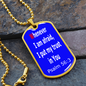 Whenever I am afraid, I put my trust in you. Psalm 56:3. Dog Tag pendant necklace, Military ball chain