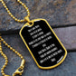 Hail Mary full of grace the Lord is with thee Dog Tag pendant necklace in Spanish